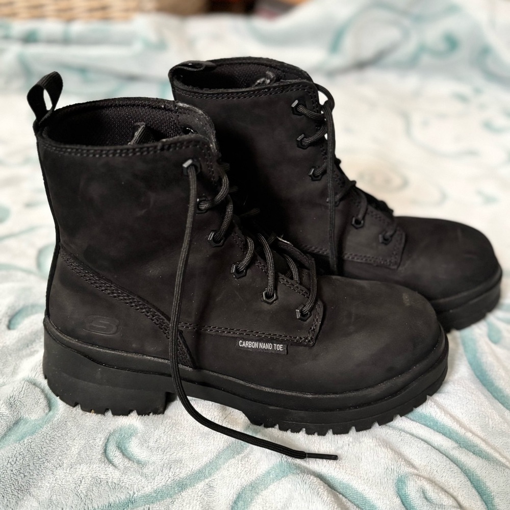 Skechers Black Comp Toe Boots